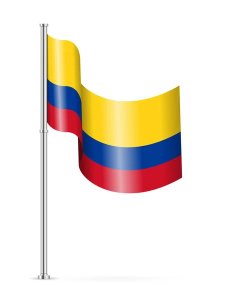 배경에는 콜롬비아의 깃발이 일러스트 — 스톡 벡터