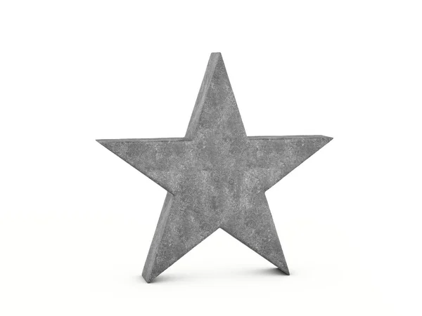 Concrete Star Symbol White Background Illustration — Stock Photo, Image