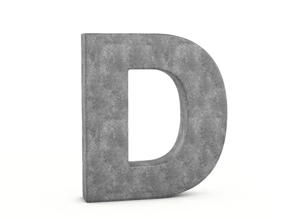 Concrete Letter White Background Illustration — Stock Photo, Image