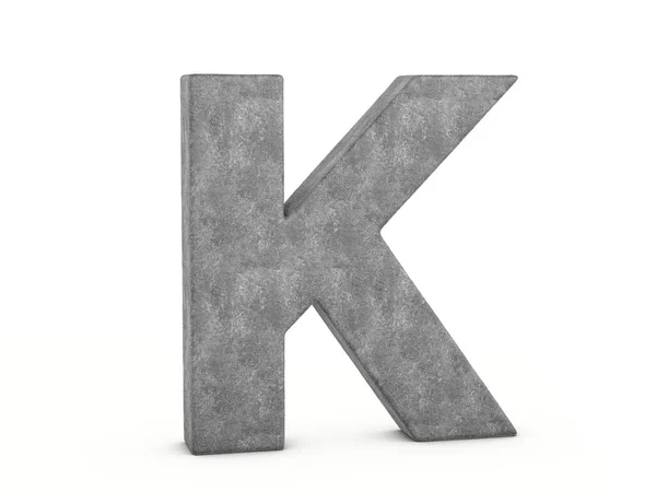 Concrete Letter Een Witte Achtergrond Illustratie — Stockfoto