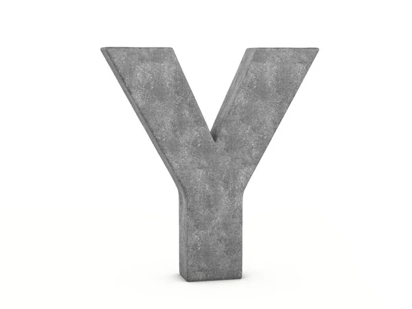 Concrete Letter White Background Illustration — Stock Photo, Image