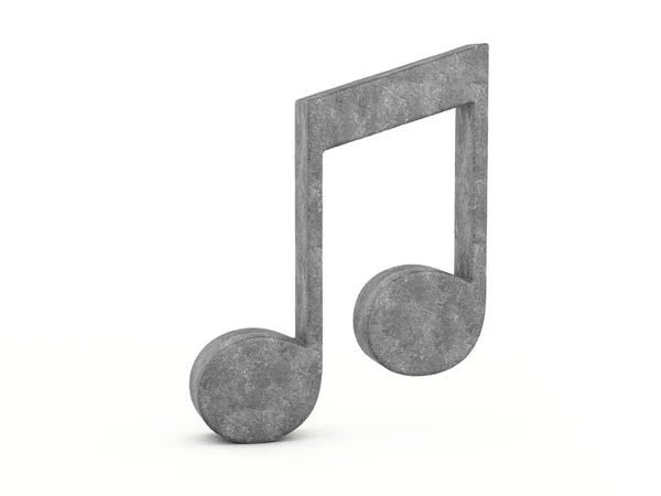 Символ Бетонної Музики Білому Тлі Ілюстрація — стокове фото