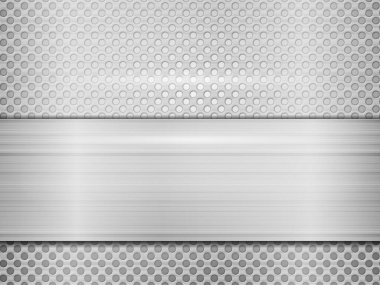 Metal levhalardan oluşan bir arka plan. Vektör illüstrasyonu.