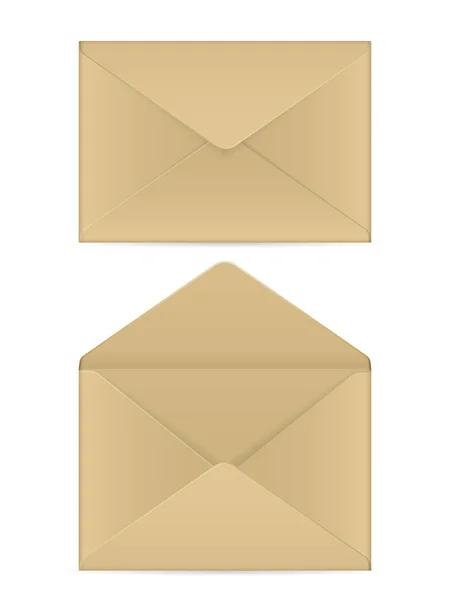 Envelope Definido Fundo Branco Ilustração Vetorial —  Vetores de Stock