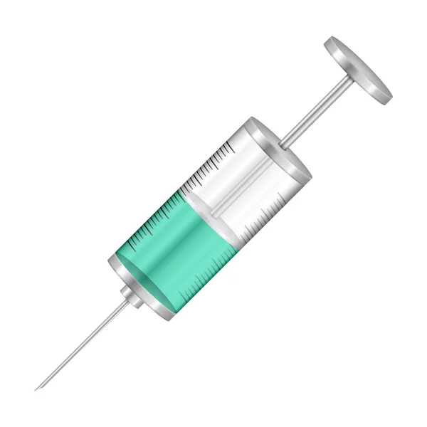 Syringe White Background Vector Illustration — Stock Vector