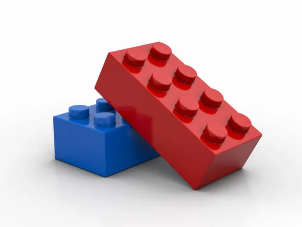 Beyaz Arka Planda Oyuncak Blokları Illüstrasyon — Stok fotoğraf