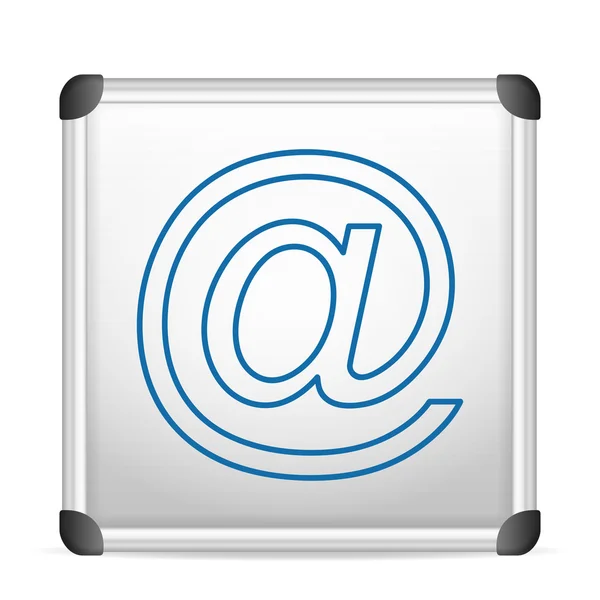 Beyaz tahta e-posta — Stok Vektör