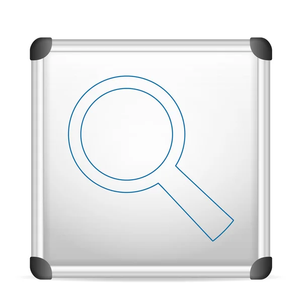 Whiteboard magnifier — Stock Vector