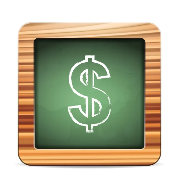 Blackboard dollar — Stock Vector