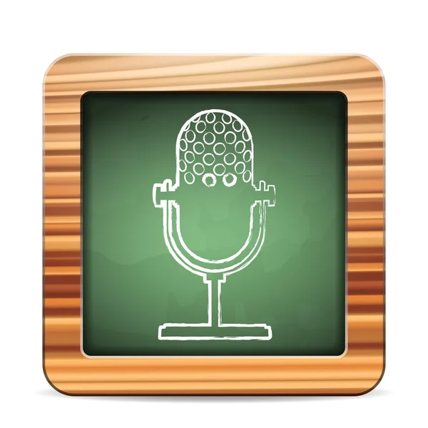 Blackboard microphone — Stock Vector