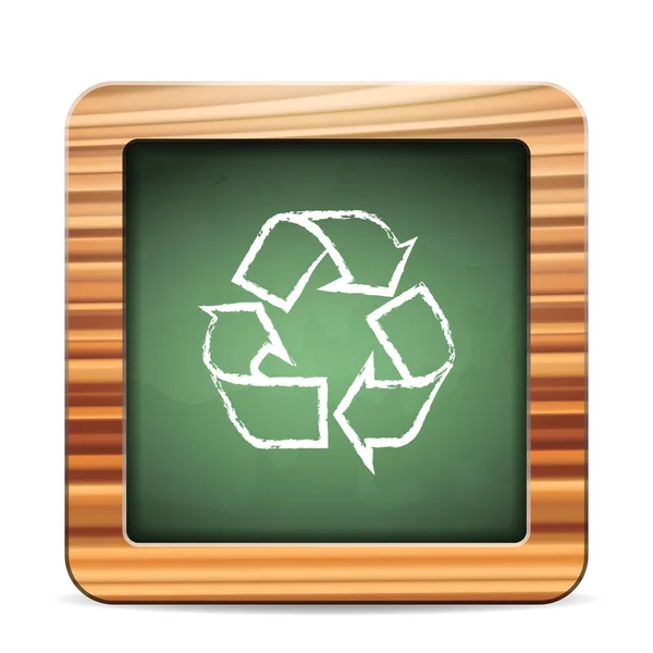 Blackboard recycle — Stock Vector