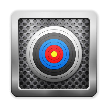 metal ve hedef simgesi