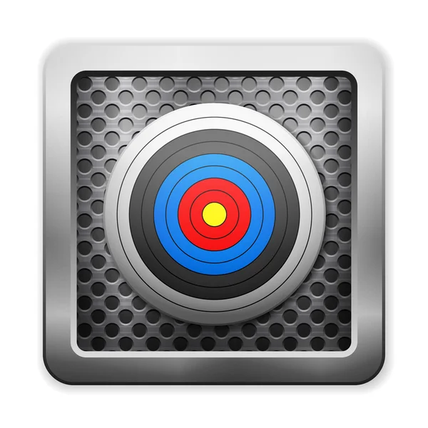 Metal and target icon — Stock Vector