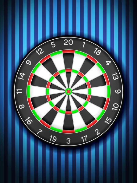 Dartboard on wall — Stock Vector