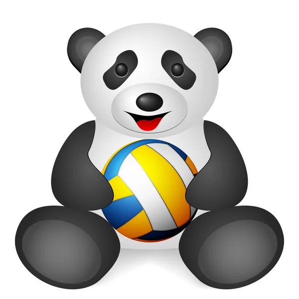 Bola de voleibol panda —  Vetores de Stock