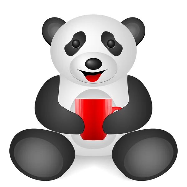 Tasse de café panda — Image vectorielle