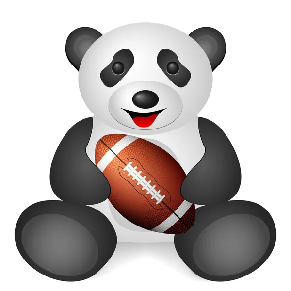 Panda football ball — Stock Vector