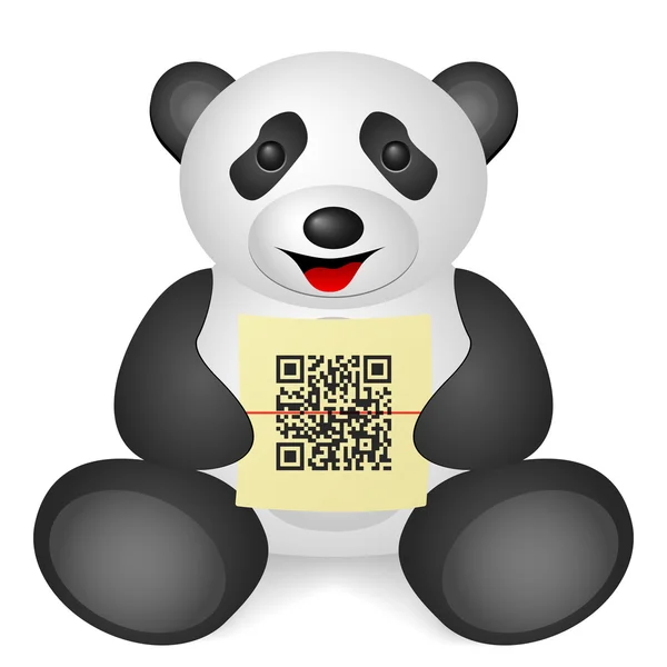 Panda QR code — Stock Vector
