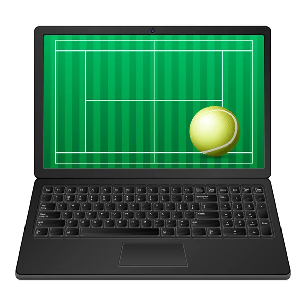 Přenosný počítač tenis — Stockový vektor