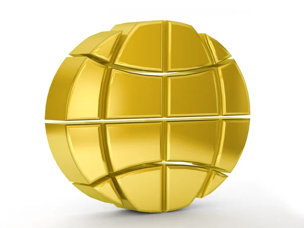 Arany Glóbusz-szimbólum — Stock Fotó