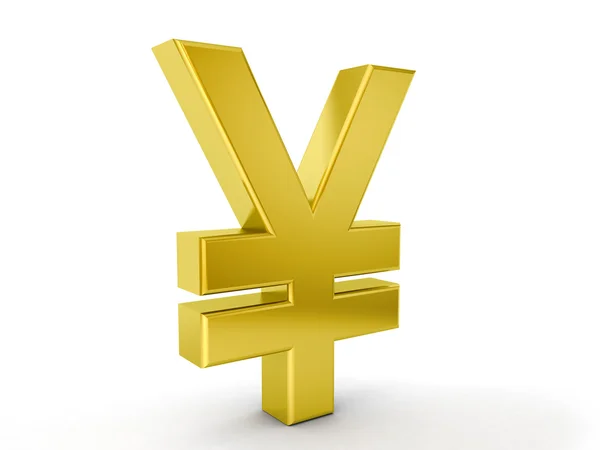 Symbole de yen d'or — Photo