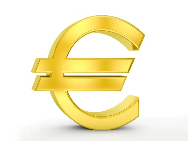 Simbolo euro oro — Foto Stock