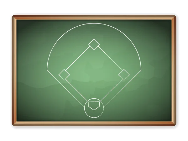 Tafel-Baseball — Stockvektor