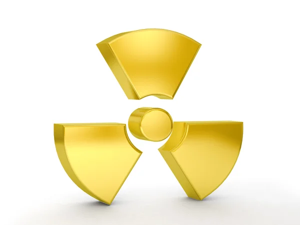Simbol radiasi emas — Stok Foto