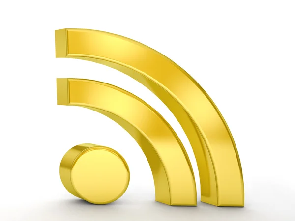 Gold RSS symbol — Stock Photo, Image