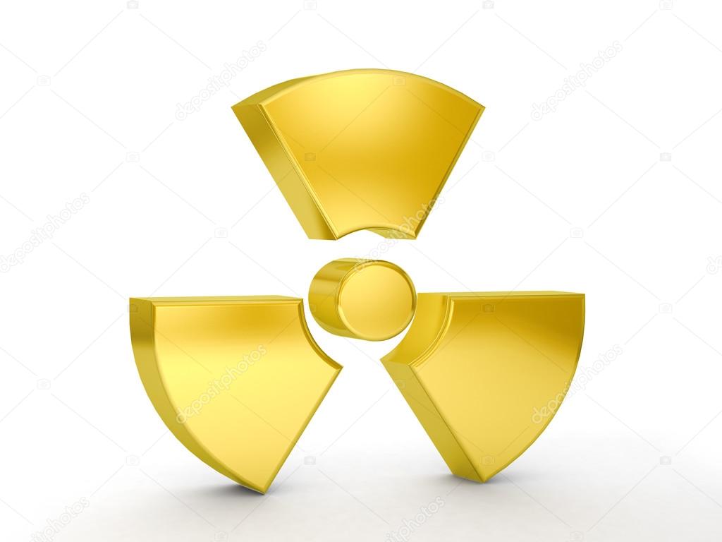gold radiation symbol