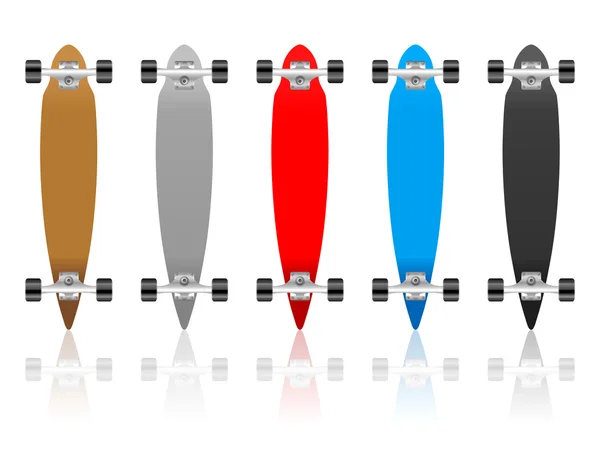 Longboard set — Stockvector