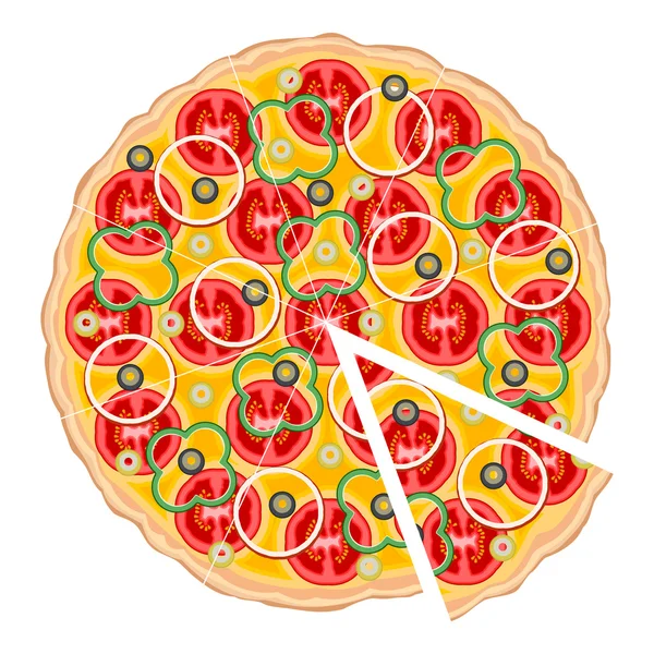 Pizza slice — Stock Vector