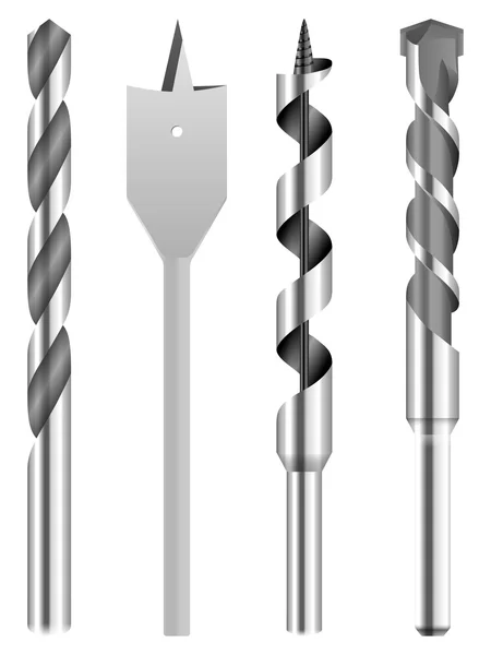 Drill bit kümesiyle — Stok Vektör