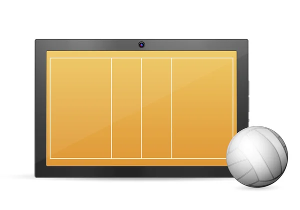 Tablet PC volleybal — Stockvector