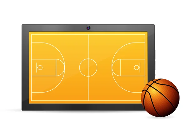 Tablet basketball — Stock Vector