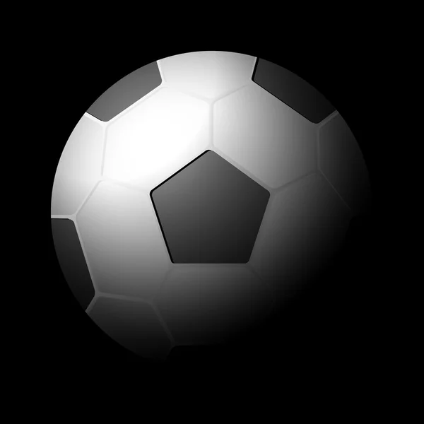 Pelota de fútbol negro — Vector de stock