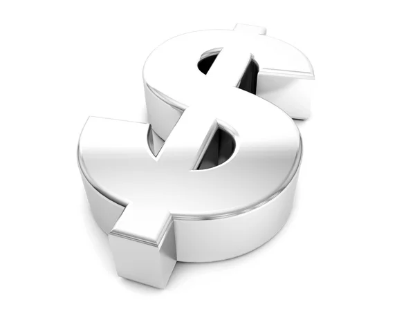 Символ серебряного доллара — стоковое фото
