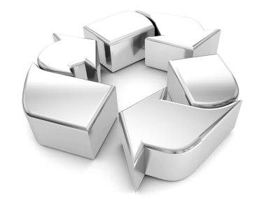 Gümüş geri dönüşüm sembolü