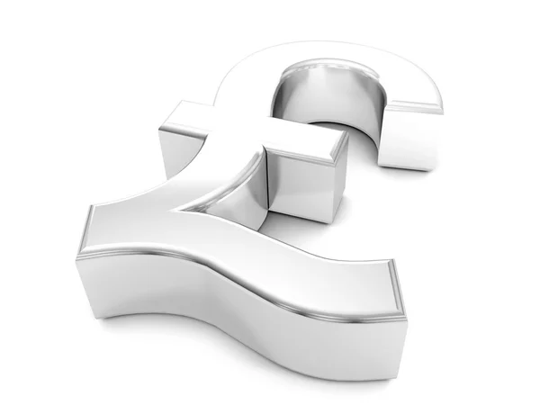 Символ серебряного фунта — стоковое фото