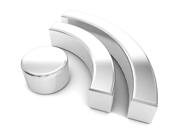 Silver RSS symbol — Stock Photo, Image