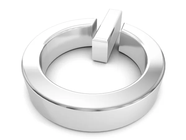 Silver power symbol — Stock Photo, Image