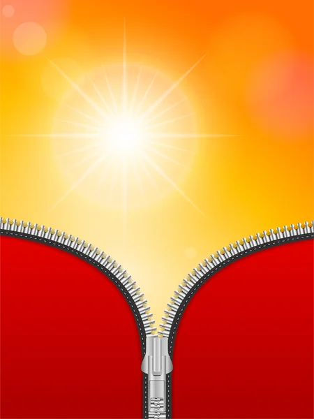 Sunspot zipper — Stock Vector