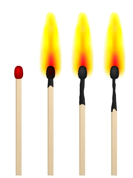 Fósforo em fogo —  Vetores de Stock
