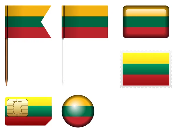 Lithuania flag set — Stock Vector