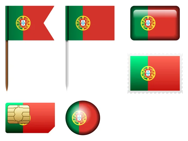 Portugal flag set — Stock Vector