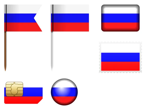 ロシアのフラグ セット — ストックベクタ