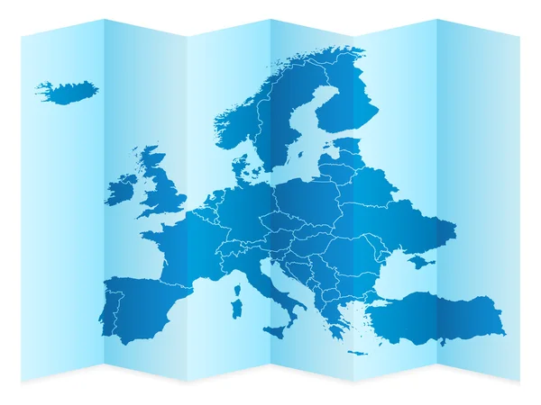 Europakarta — Stock vektor