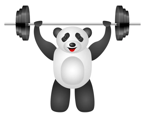 Panda weight — Stock Vector