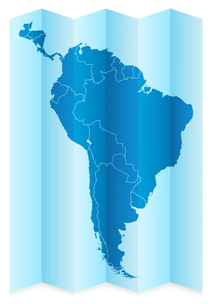 Mapa da América do Sul — Vetor de Stock