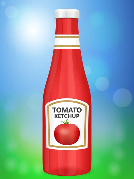 Tomato ketchup achtergrond — Stockvector